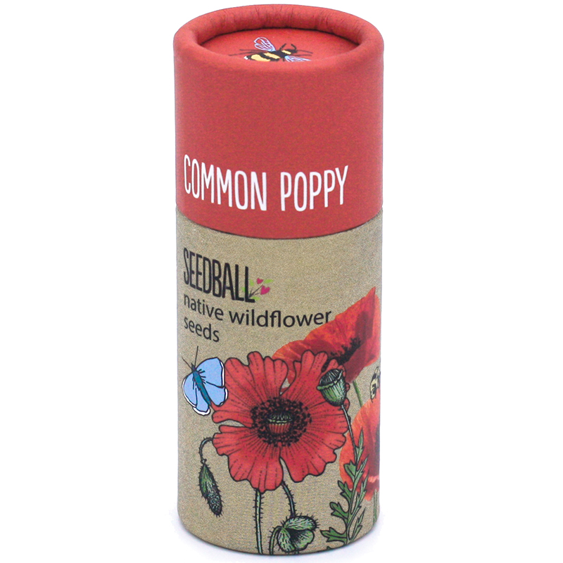 Poppy Wildflower Seedball Tube